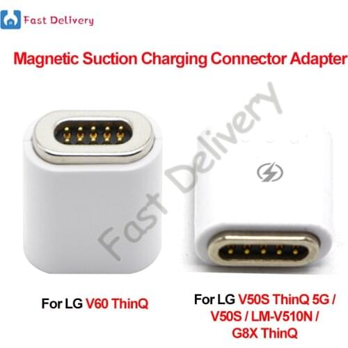 Original 1Pcs For LG V60 ThinQ For LG V50S ThinQ 5G LM-V510N V50S G8X ThinQ Magnetic Suction Charging Connector Adapter