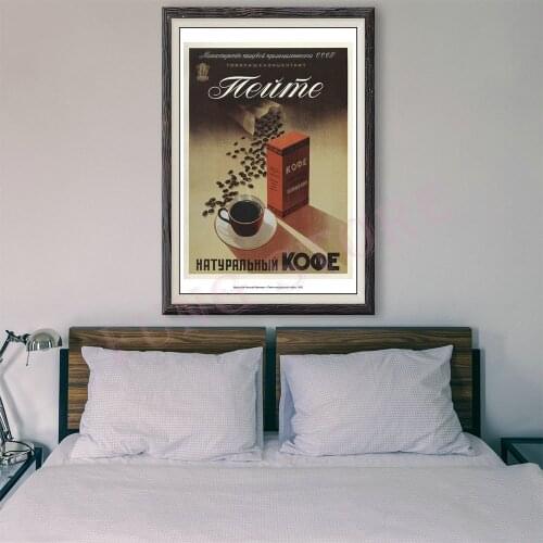 RE240 Retro Russian Style Painting Commercial Publicity 138 Custom Silk Poster Home Deco Wall Art Christmas Gift