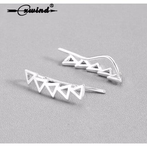 New Geometric Triangle Connect Pendant Earring For Women Girl Fashion Piercing Earrings Cute Jewelry boucle d'oreille femme 2019