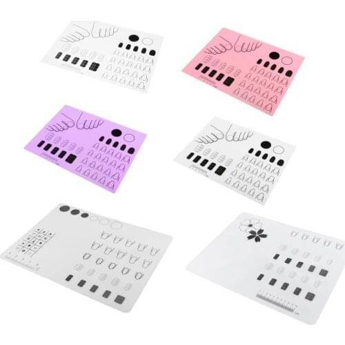 Silicone nail art mat tool stamping transfer sheet practice silicone mat