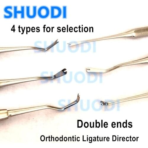 1 piece Dental Orthodontic Ligature Director Double Ends Curved with Scaler Fine Narrow Dentist Tool Instrument