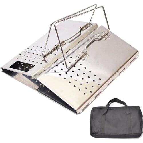 Charcoal Starter Stainless Steel Outdoor BBQ Grill Foldable Chimney Starter Barbecue Folding Grill Heating Stove