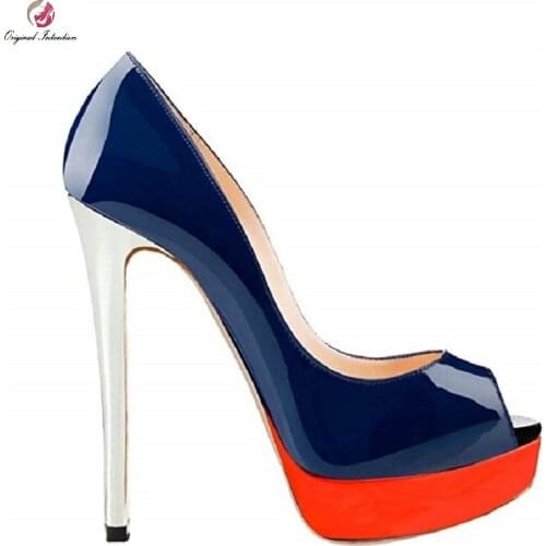 Womens Fashion Shallow Pumps Super High Thin Heels Peep Toe Platform Shoes Sandals Party Wedding Slip On Shoes Plus Size 35-45