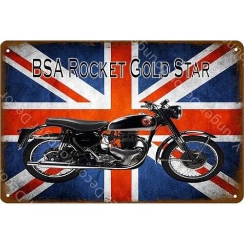 American Motorcycle Tin Signs Indian Metal Plaque Vintage Wall Decor For Garage Bar Pub Decorative Plate Ride On Painting YI-066