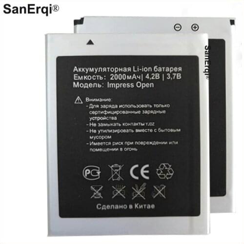 10pcs For Vertex Impress Open Battery 3.7V 2000mAh Impress Open Phone Battery For Vertex Impress Open phone Battery