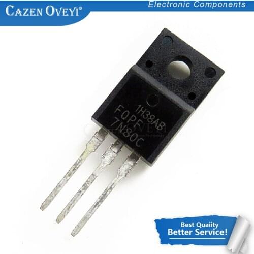 10pcs/lot FQPF7N80C FQPF7N80 7N80 FQPF7N65C FQPF7N65 7N65 TO-220F 650V 7A In Stock