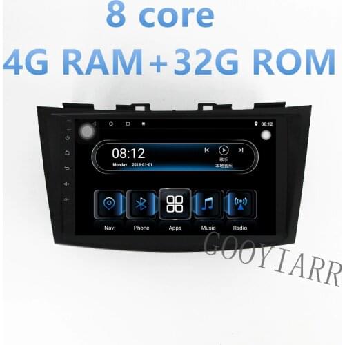 1din Android8.1 car radio 8 core RAM4G+ROM32G car Multimedia Player for Suzuki swift 2012-2016 with stereo FM gps navi wifi