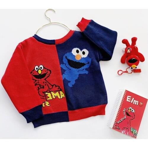 2019 Winter Casual Cartoon Childrens Sweater High Quality Fashion Sweater Long Sleeve Letter Kids Sweaters
