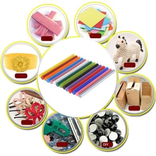 5pcs Hot Melt Glue Stick Colorful 7x100mm Adhesive For DIY Craft Toy Repair Tool