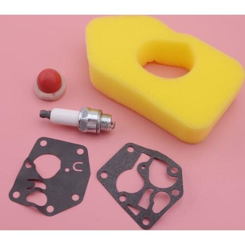 5pcs Carburetor Air Filter Diaphragm Gasket Service Kit Fit For Briggs & Stratton 35 450 Series 272235 992300 Replace NGK BR2LM
