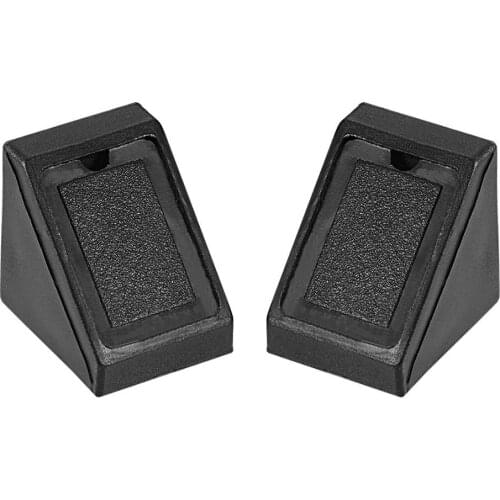 50 100 Pcs 20x20 Series Plastic Corner Braces, Shelf Cabinet Door 90 Degree 2 Holes Angle Brackets Black White with Cover Cap