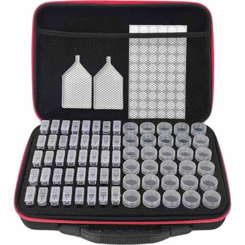 70 Bottles with plate Diamond Painting Accessories Container Storage Bag Box Carry Case Diamond Embroidery Tools Handbag Zipper