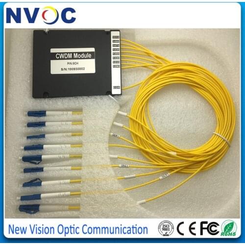 8 channel Fiber Optic CWDM Mux and Demux CWDM 8CH 1260~1610nm Fiber Optical CWDM MUX DEMUX