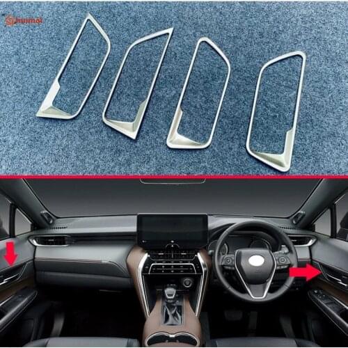 For Toyota Harrier Venza XU80 2020 2021 Car Accessories ABS Inner Door Handle Cover Catch Bowl Trim Insert Bezel Frame Garnish