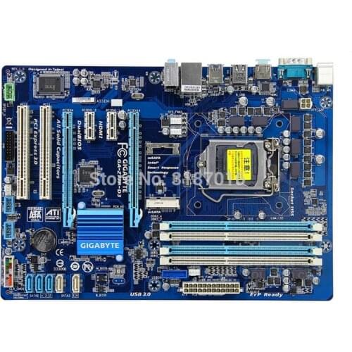Used original Z77 motherboard for Gigabyte GA-Z77P-D3 DDR3 LGA1155 integrated Onboard Gigabit Ethernet Z77P-D3 32G ATX