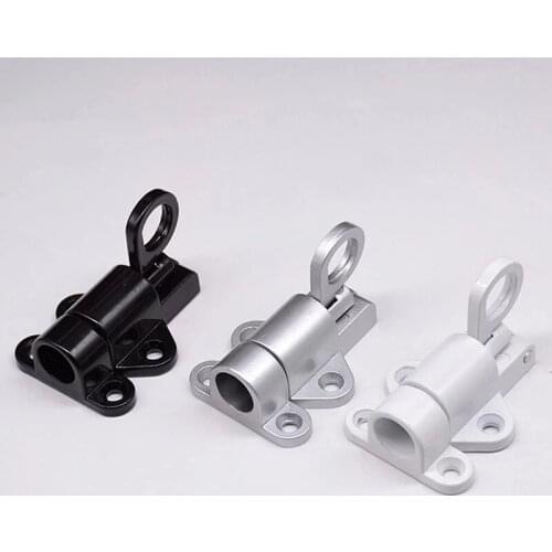 Solid Spring Loaded Window Door Bolt Aluminum Alloy Door Latch Lock Gate Pull Ring Bounce Home Security Latch Hasp Sliding Lock