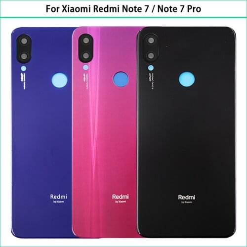 For Xiaomi Redmi Note 7 Note7 Battery Cover Back Door 3D Glass Panel For Redmi Note 7 Pro Back Cover Rear Housing Case Replace