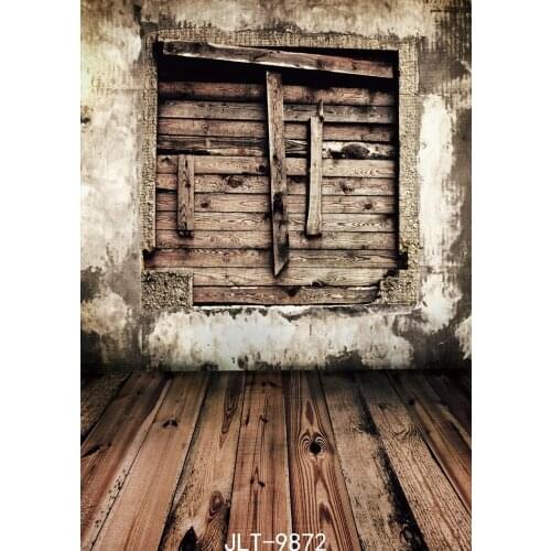 Wooden Floor with Broken Window Photography Backgrounds Customized Accesories Vinyl Cloth Photoshoot Backdrops For Photo Studio