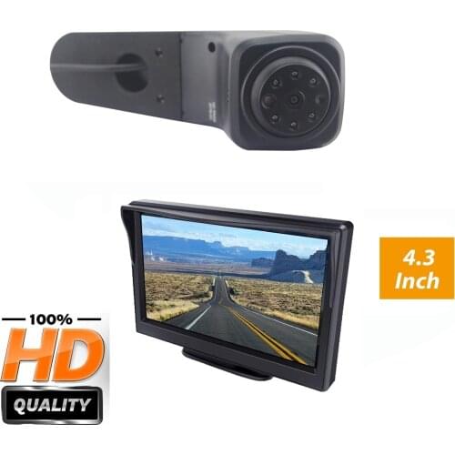 HD 720P Misayaee Brake Light Camera+4.3'' monitor for Crafter Transporter 2017-2018 Stop lights Rear View Camera Waterproof