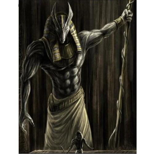 Desert Grim Reaper Anubis Full Drill Square 5D Diamond Painting Cross Stitch Mosaic Diamond Embroidery Puzzle Wall Decor P804