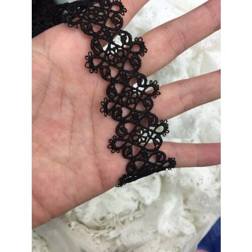 72yards 3.5cm wide Black Flower Ribbon Sewing Craft Lace Trim Embellishment DIY Garment & Home Decoration