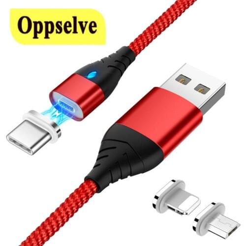 Magnetic Micro USB Type C Cable For Xiaomi Redmi Note 7 USB C Cable For iPhone 11 12 8 Samsung Fast Charge Mobile Phone Charger