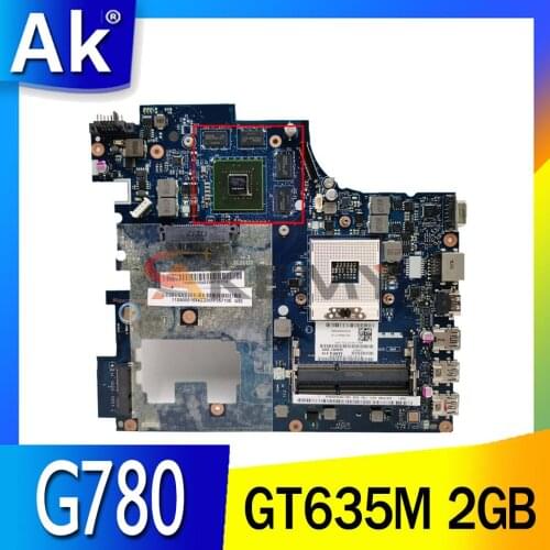Akemy laptop motherboard for Lenovo Ideapad G780 QIWG7 LA-7983P HM76 PGA989 DDR3 GT635M 2GB 100% Fully Tested