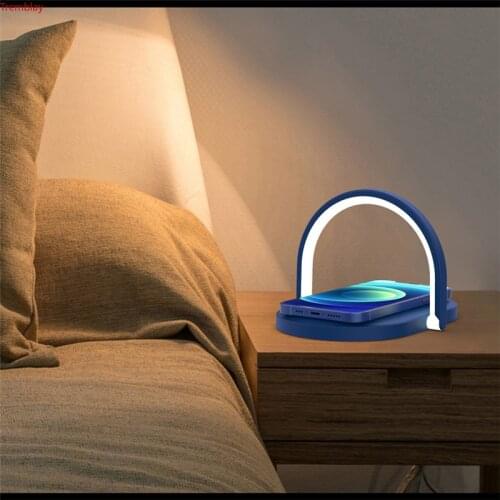 Multifunction Table Lamp Bedside Lamp Wireless Charging Station Reading Lamp Led Light Qi 15W Fast Charging Wireless Charger