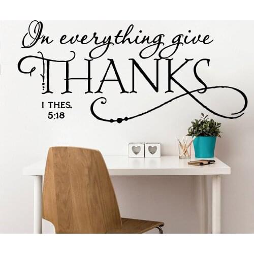 Cartoon Style ON EVERYTHING GIVE THANKING Quote Home Decorations Pvc Decal For Kids Rooms Decoration Vinyl Mural Decal