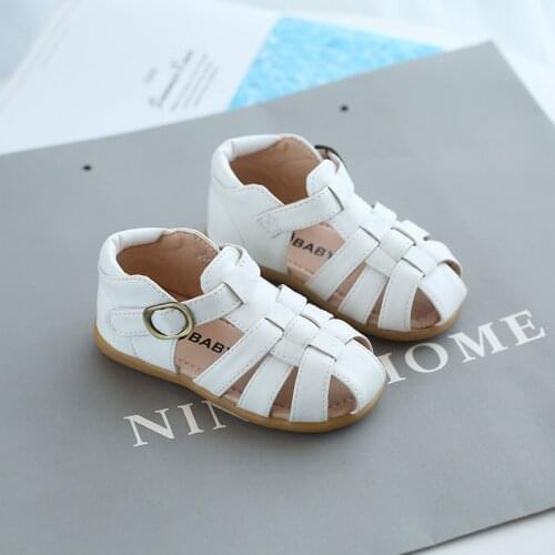 2021 Summer New Solid Color Soft-soled Beach Shoes Breathable Anti-kick Girls Shoes Casual Western Style Sandals Toddler Shoes
