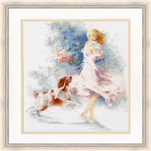 2020 New Arrival Embroidery Summer Breeze Cross Stitch on Linen with 14CT Aida Counted Canvas & Free Shipping for Home Decor