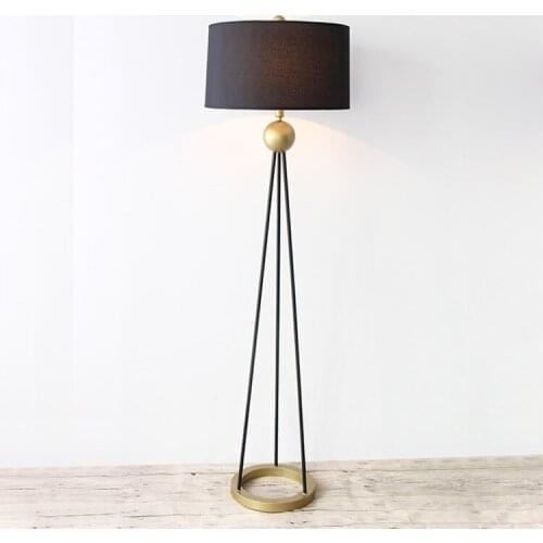 Simple modern floor lamp light luxury Nordic creative living room dining room bedroom study model room fabric floor lamp