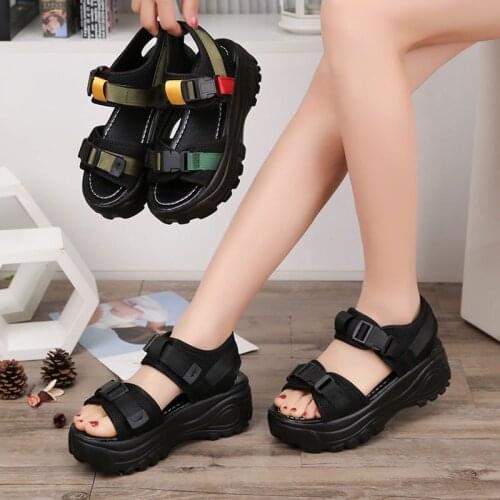Hot Gladiator Platform Womens Sandals 2020 Summer Fashion Women Chunky Beach Sandal Denim Comfortable Sandalias Mujer