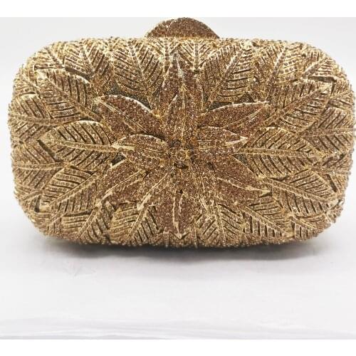 Silver Metal Blue Rhinestone Diamond Evening Bags Clutches 100% Handmade Ladies Crystal Shoulder Handbags Party Purse Wallets