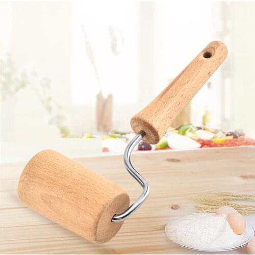 Rolling Pin Creative Wooden Scroll Wheel Dough Roller Pastry Roller Hand Dough Roller for Pastry Kitchen Baking Tool for Kitchen