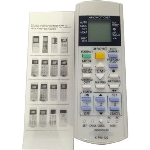4 pieces/lot) Replacement Universal AC A/C Remoto Controle K-PN1122 for PANASONIC KPN1122 Air Conditioner Remote Control