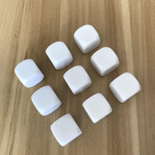 Yernea 200Pcs/Lot High-quality 20mm White Blank Dice Can Write and Children Interesting Teaching DIY Design Dice Set Wholesale