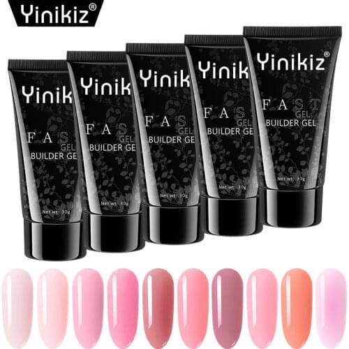 Yinikiz Poly Extension Nail Gel Nails Acrylic Gel UV Builder Gel Tips Enhancement Slip Solution dropship