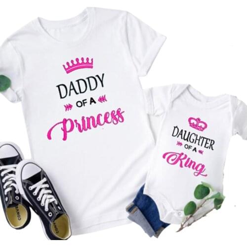 Funny Daddy and Daughter Shirts Dad Girl Family Look Tees Daddy and Me Shirts Daddy and His Girl Summer Family Matching Clothes