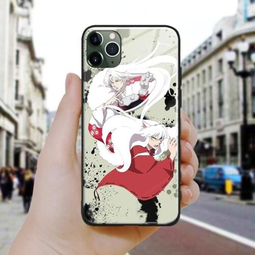 Sesshomaru and Inuyasha Fan Art Silicone Glass Phone Case Cover Shell For iPhone SE 6 6s 7 8 Plus X XR XS 11 12 Mini Pro Max