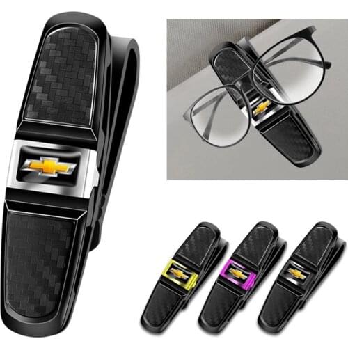 1Pcs Accessories Interior Car Glasses Case Auto Sun Visor Card Sunglasses Holder For Chevrolet Cruze Captiva Trax Malibu Tahoe