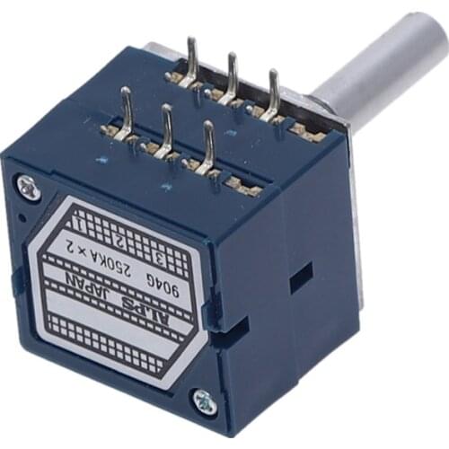10K 20K 50K 100K 250K 500K ALPS RK27 VOLUME Potentiometer Dual 10~500KAX2 Slotted Japan Rotary switch 6Ppin