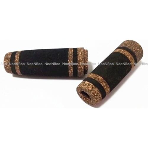 2 Part a Set! Fore Grip + Rear Grip spinning and Casting rod Grips black EVA + Rubber Cork Handle fishing rod DIY Components