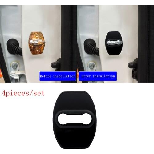 4 pcs Black Stainless Steel Car Door Lock Protective Buckle Cover case for Buick LaCrosse Envision Regal