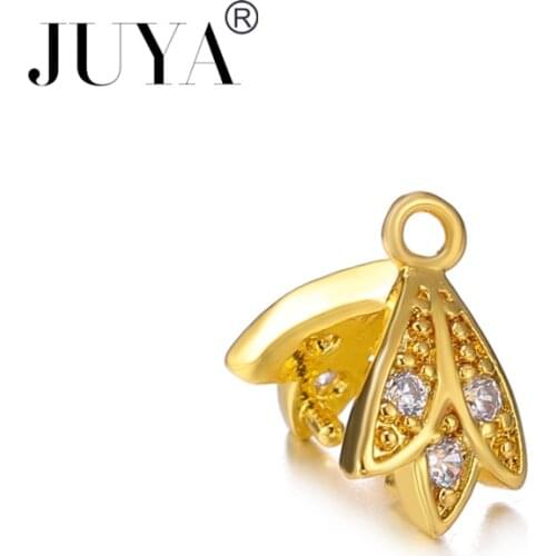 6PCS / 10PCS Wholesale 2018 NEW Luxury Cubic Zirconia Pinch Bail Findings For DIY Women Lady Fashion Crystal Earrings Clip Clasp