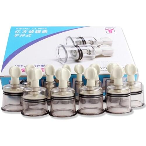 8/12 pcs Hand-twisted magnetic accupuncture therapy cupping set thickened vacuum cupping cups