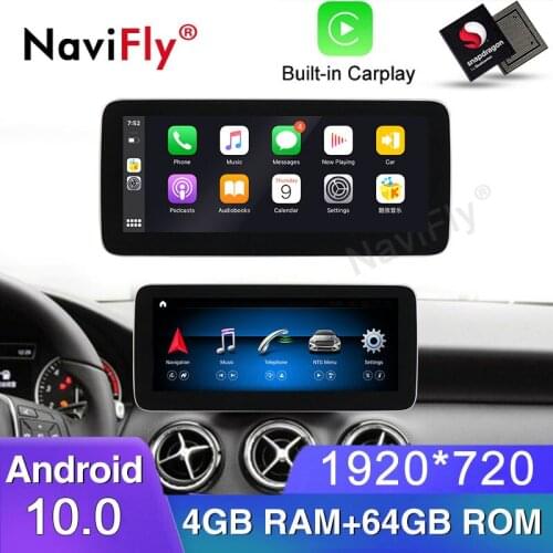 4GB+64GB 10.25" carplay Android 10.0 Car dvd player for Benz A Class W176/CLA Class W117 2013-2018 Auto gps navigation stereo