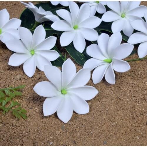 Free Shipping 80pcs/lot 2Colors F1181 9CM Foam Tiare Hair Pick Hawaii Tropical Flower Stick Accessories Women Decoration