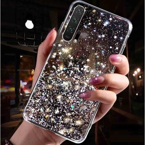 Glitter Case For Huawei P30 P20 P40 Lite Cases Huawei Mate 20 40 30 Pro Plus 10 Lite P Smart Z 2021 2019 2020 Nova 5T Soft Cover