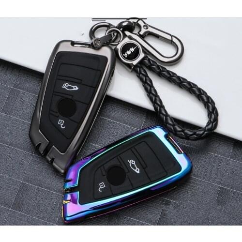 Galvanized Alloy Car Key Case Cover For Bmw X5 F15 E53 X1 F48 X3 E83 X4 G30 F10 F31 F30 E30 E38 E39 E46 F07 Shell Accessories
